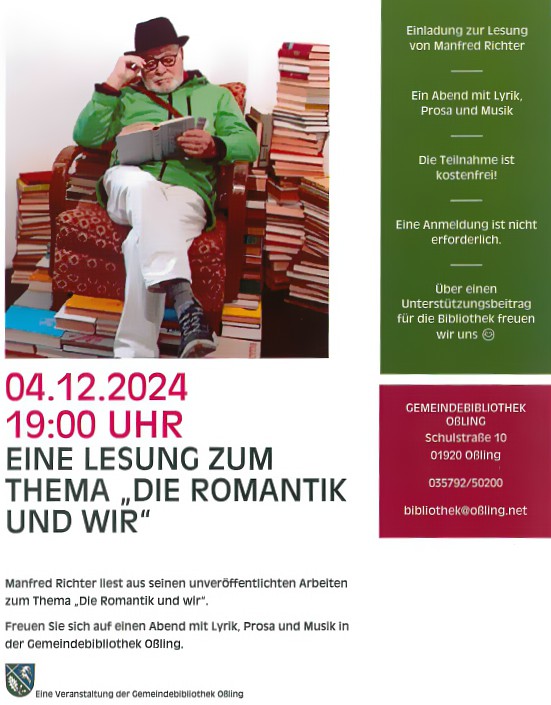 Gemeindebibliothek Oßling - Lesung Romantik