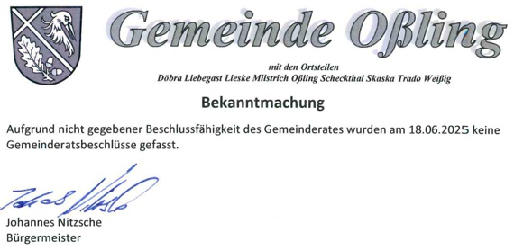 Beschlüsse der GR-Sitzung 06/2025