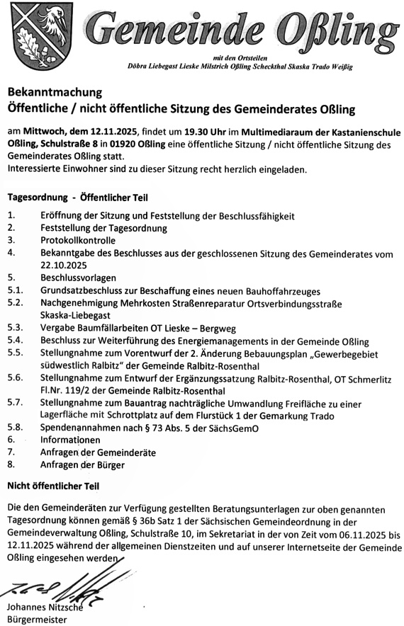 Einladung zur GR-Sitzung 11/2025